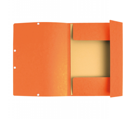 Cartellina con elastico - cartoncino lustre' - 3 lembi - 400 gr - 24 x 32 cm - arancio - conf. 25 pezzi - Exacompta - 55504E - 3130630555049 - DMwebShop - 1