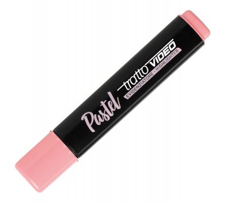 Evidenziatore Video Pastel - punta a scalpello - da 1 - 5 mm - rosa pompelmo - conf. 12 pezzi - Tratto - 833507 - 8000825025204 - DMwebShop - 2