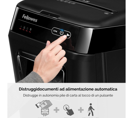 Distruggidocumenti AutoMax 130C - a frammenti - 32 lt - Fellowes - 4680102-99 - 043859683741 - DMwebShop - 2