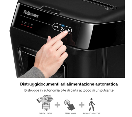 Distruggidocumenti AutoMax 200C - a frammenti - 32 lt - Fellowes - 4653602-99 - 10043859676122 - DMwebShop - 2