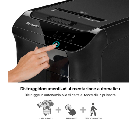 Distruggidocumenti AutoMax 550C - frammenti - 88 lt - Fellowes - 4963101 - 10043859730480 - DMwebShop - 3