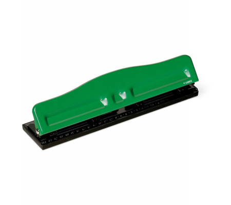 Perforatore - massimo 8 fogli - 4 fori regolabili - passo 6/8 cm - verde - Lebez - 840 - 8007509008409 - DMwebShop