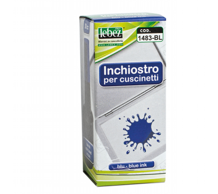 Inchiostro per cuscinetti - 30 ml - senza olio - blu - Lebez - 1483-BL - 8007509148341 - DMwebShop