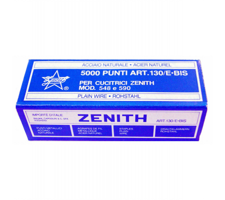 Punti - 130/E bis - 6/4 - acciaio naturale - metallo - conf. 5000 pezzi - Zenith - 0311301405 - 8009613104053 - DMwebShop