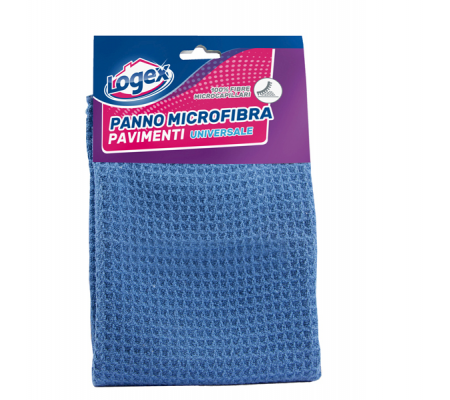 Panno per pavimenti - microfibra - 40 x 60 cm - blu - Logex Professional - A1LX-3446 - 8003350546411 - DMwebShop