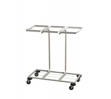 Carrello mobile Triflux - 83,3 x 36 x 90 cm - con ruote - 3 portasacco da 100 lt - ciascuno - acciaio - Medial International - 108010 - 033433773359 - DMwebShop