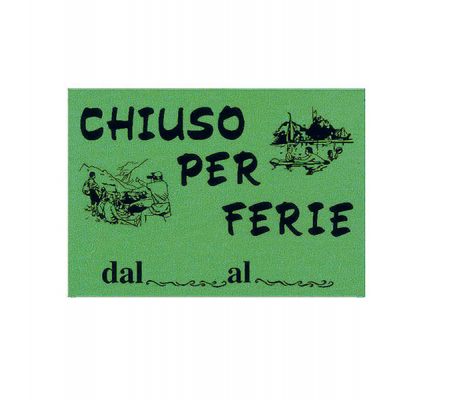 Cartello in cartoncino - CHIUSO PER FERIE - 16 x 23 cm - giallo - Cwr - 315/12 - 8004957017106 - DMwebShop