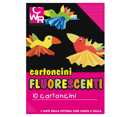 Cartelli fluo - senza scritte - 35 x 50 cm - 260 gr - colori assortiti - conf. 10 pezzi - Cwr - 334 - 8004957005356 - DMwebShop