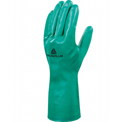 Guanti da lavoro industriale Nitrex VE801 - nitrile floccato cotone - taglia 10 - verde - Deltaplus - VE801VE10 - 3295249169251 - DMwebShop