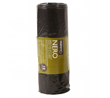 Sacchi per rifiuti Classic - 70 x 110 cm - 116 lt - 20 micron - nero - rotolo da 10 sacchetti - Perfetto - 0360 - 8000957036000 - DMwebShop