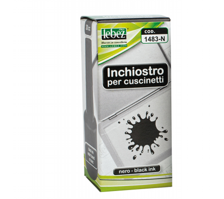 Inchiostro per cuscinetti - 30 ml - senza olio - nero - Lebez - 1483-NE - 8007509148358 - DMwebShop