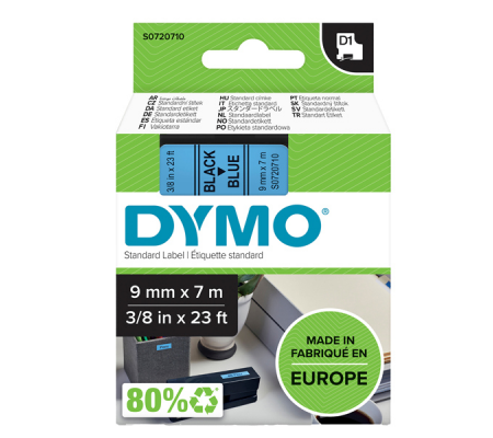 Nastro D1 409160 - 9 mm x 7 mt - nero-blu - Dymo - S0720710 - 5411313409162 - DMwebShop