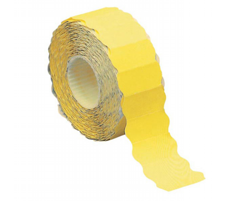 Etichetta a onda - permanente - 26 x 12 mm - giallo fluo - rotolo da 1500 etichette - Markin - X3502612GI - 8007047004574 - DMwebShop