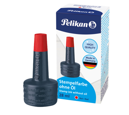 Inchiostro 4k per cuscinetti - senza olio - 28 ml - rosso - Pelikan - 351221 - 4012700351227 - DMwebShop