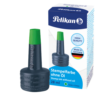 Inchiostro 4k per cuscinetti - senza olio - 28 ml - verde - Pelikan - 351239 - 4012700351234 - DMwebShop