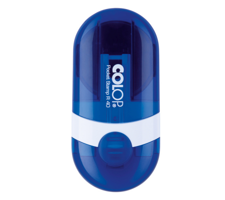 Timbro Pocket Stamp R40 - Ø 40 mm - 5 righe - autoinchiostrante - blu - Colop - POCKET.R40.BLU - 9004362383437 - DMwebShop