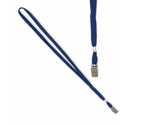 Cordoncino per portabadge blu - 49 x 1 cm - conf. 100 pezzi - Lebez - 31-093-BL-B - 8007509310939 - DMwebShop