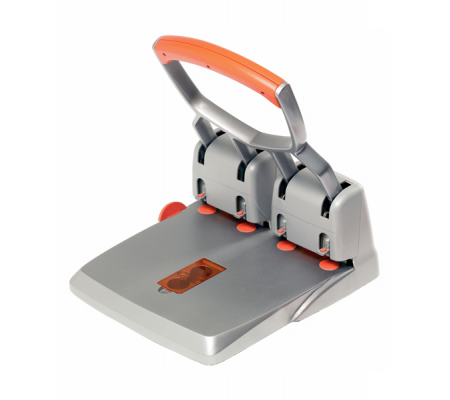 Perforatore HDC150 - massimo 150 fogli - 4 fori - passo 8 cm - grigio-arancio - Rapid - 23223100 - 7313462231008 - DMwebShop