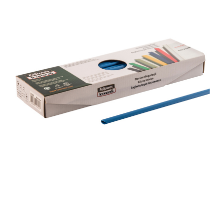 Dorsetti tondi per rilegatura - 8 mm - blu - scatola 50 pezzi - Fellowes - D108BL - 8015687018646 - DMwebShop