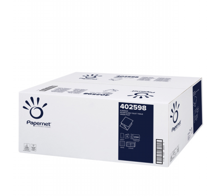 Carta igienica interfogliata - 2 veli - 18 gr - strappo 11 x 21 cm - 40 pacchi da 224 strappi - Papernet - 421345 - 08024929010096 - DMwebShop