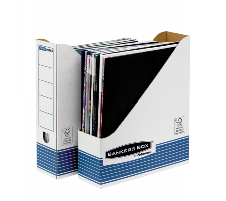 Portariviste System - formato utile 7,8 x 31,1 x 25,8 cm - bianco-blu - conf. 10 pezzi - Bankers Box - 0026301 - 0043859520985 - DMwebShop