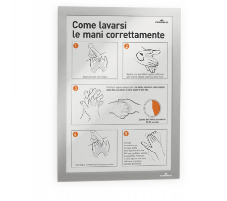 Cornice magnetica Duraframe - A5 - 15 x 21 cm - silver - conf. 2 pezzi - Durable - 4871-23 - DMwebShop