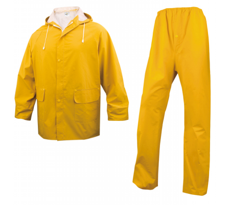 Completo impermeabile EN304 - giacca + pantalone - poliestere-PVC - taglia XL - giallo - Deltaplus - EN304JAXG2 - 3295249128272 - DMwebShop