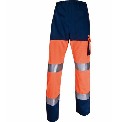 Pantalone alta visibilita' PHPA2 - sargia-poliestere-cotone - taglia L - arancio fluo - Deltaplus - PHPA2OMGT - 3295249215521 - DMwebShop