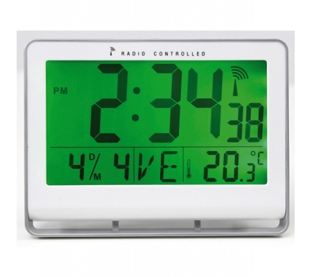 Orologio digitale LCD - 20 x 15 x 3 cm - bianco - Alba - HORLCDNEO - 3129710013920 - DMwebShop