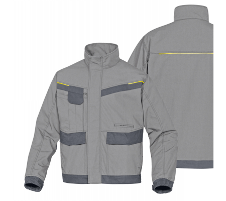 Giacca da lavoro Mach 2 Corporate - tela-poliestere-cotone - taglia XL - grigio chiaro-grigio scuro - Deltaplus - MCVE2GRXG - 3295249231057 - DMwebShop