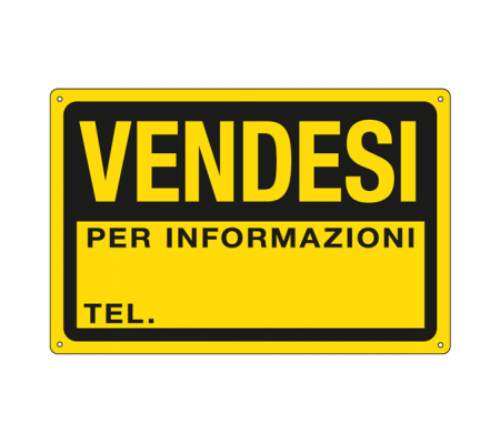 Cartello segnalatore - 30 x 20 cm - VENDESI - PPL - Cartelli Segnalatori - 3344P - 8769263344123 - DMwebShop