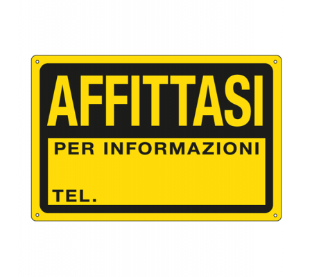 Cartello segnalatore - 30 x 20 cm - AFFITTASI - PPL - Cartelli Segnalatori - 3345P - 8769273345127 - DMwebShop