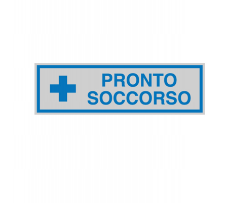 Targhetta adesiva - PRONTO SOCCORSO - 16,5 x 5 cm - conf. 10 pezzi - Cartelli Segnalatori - 96664 - 8771859666489 - DMwebShop