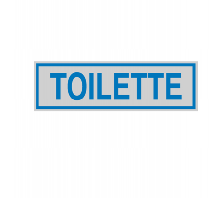 Targhetta adesiva - TOILETTE - 16,5 x 5 cm - Cartelli Segnalatori - 96662 - 9666200010 - DMwebShop