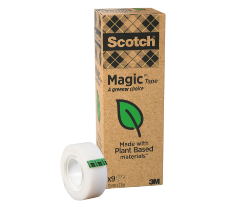 Nastro adesivo Magic 900 - invisibile - ecologico - 19 mm x 33 mt - trasparente - Value Pack 9 rotoli - Scotch - 7100044084 - 4046719270729 - DMwebShop