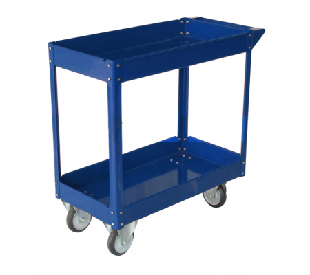 Carrello da lavoro - 2 ripiani - acciaio verniciato blu - 84 x 41 cm - altezza 82 cm - portata massima 100 kg - Serena Group - TC4102 - 8032937533452 - DMwebShop