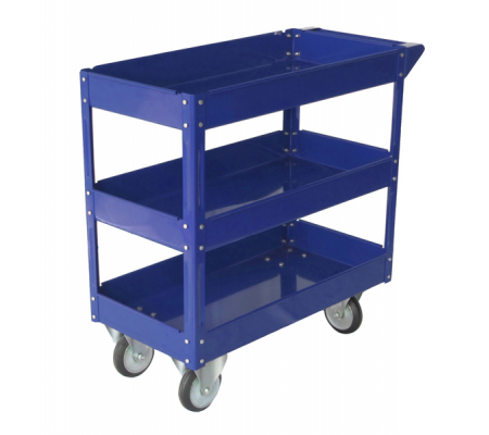 Carrello da lavoro - 3 ripiani - acciaio verniciato blu - 84 x 41 cm - altezza 82 cm - portata massima 100 kg - Serena Group - TC4103 - 8032937533957 - DMwebShop