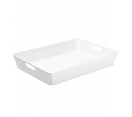 Vassoio multiuso Living Box - 37,5 x 26,6 cm - altezza 6 cm - bianco - Rotho - F711240 - 7610859125910 - DMwebShop