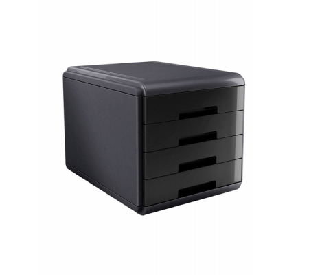 Cassettiera Mydesk - 29,5 x 38,5 x 28,2 cm - 4 cassetti da 4,5 cm - grigio-nero - Arda - 18P4PN - 8003438014986 - DMwebShop