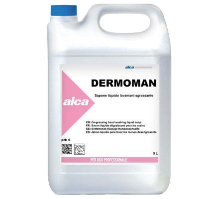 Sapone liquido Dermoman - fiorito - sporco medio - tanica da 5 lt - Alca - ALC578 - 8032937571089 - DMwebShop