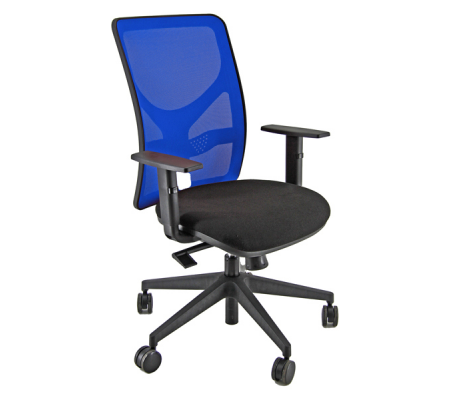 Sedia operativa PNA - con ruote e braccioli - schienale in rete blu-seduta nero - Unisit - PNA-B - 8050043743978 - DMwebShop