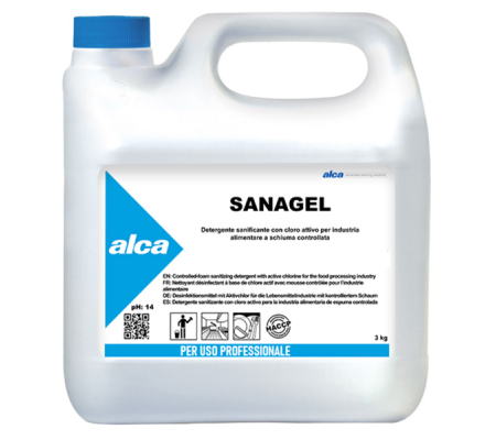 Detergente sanificante Sanagel - tanica da 3 lt - Alca - ALC863 - 8032937571294 - DMwebShop