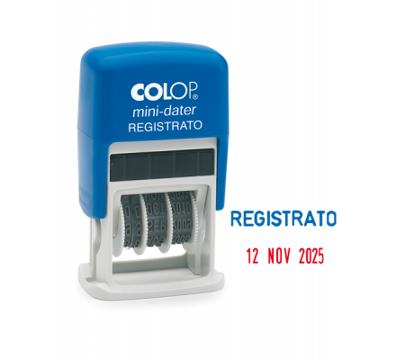 Timbro Mini Dater S160/L1 Datario + REGISTRATO - 4 mm - autoinchiostrante - Colop - S160/L3 - 9004362302070 - DMwebShop