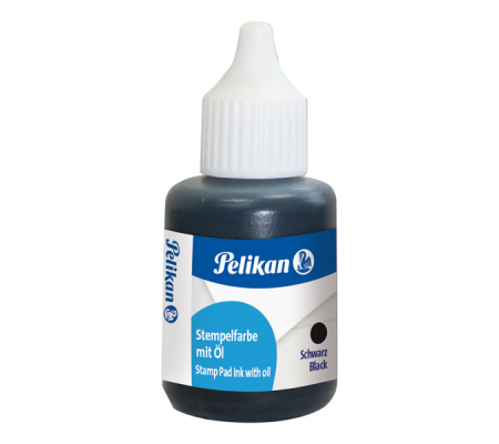 Inchiostro per timbri in metallo - con olio - 30 ml - nero - Pelikan - 351353 - 4012700351357 - DMwebShop