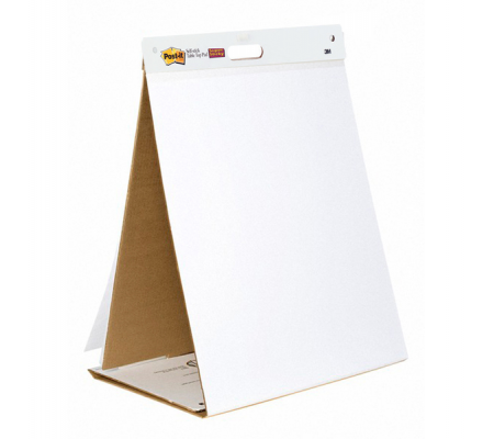 Blocco-Lavagna da tavolo Super Sticky autoportante - 20 fogli - in carta riciclata - 58,4 x 50,8 cm - bianco - Post-it - 7100171586 - 021200596384 - DMwebShop