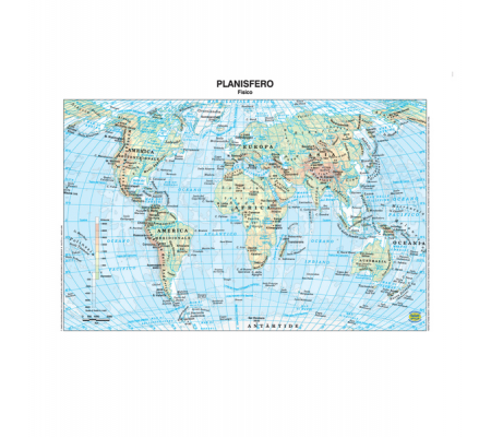 Carta geografica Mondo - scolastica - plastificata - 297 x 420 mm - Belletti - BS02P - 9788881462919 - DMwebShop