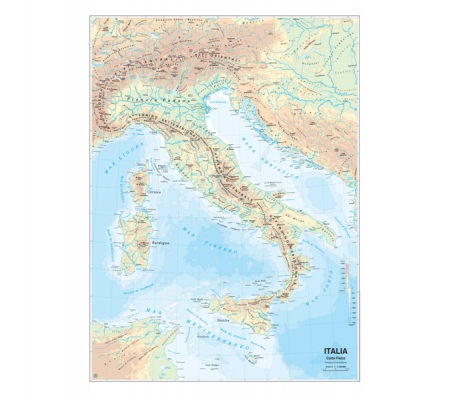 Carta geografica Italia - scolastica - murale - Belletti - MS01PL/02 - 9788881462667 - DMwebShop