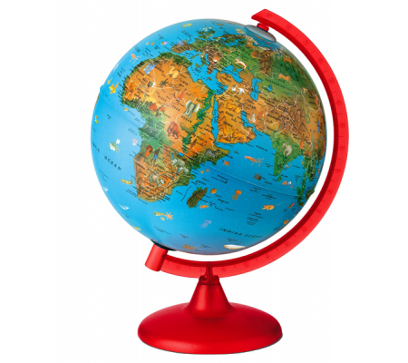 Globo geografico illuminato Zoo Globe - Ø 26 cm - Tecnodidattica - 0325ZOZOITLRR046 - 8007239981003 - DMwebShop