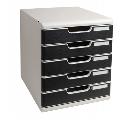 Cassettiera Modulo A4 - 28,8 x 32 x 35 cm - 5 cassetti - grigio-nero - Exacompta - 301014D - 9002493023932 - DMwebShop