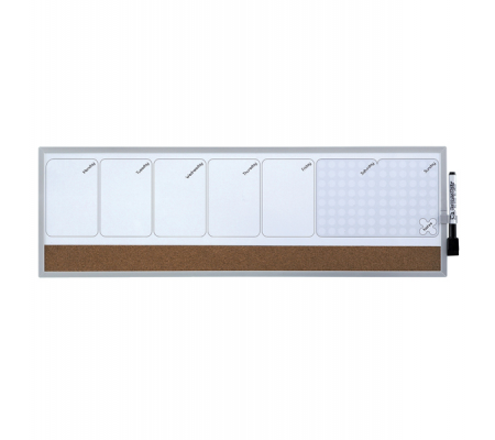 Organizer magnetico con calendario settimanale - 58,5 x 19 cm - orizzontale - Nobo - 1903780 - 5028252344418 - DMwebShop